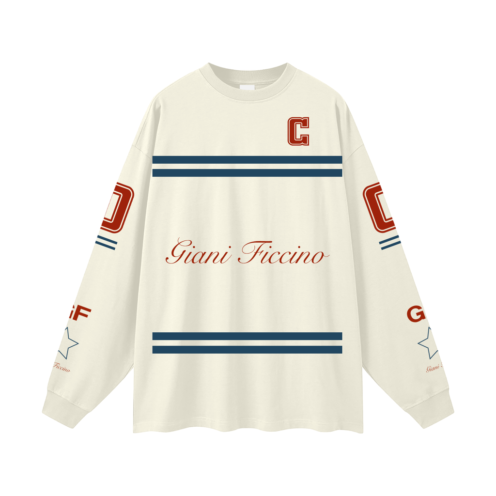 Oversized “Captain” Long Sleeve T-Shirt