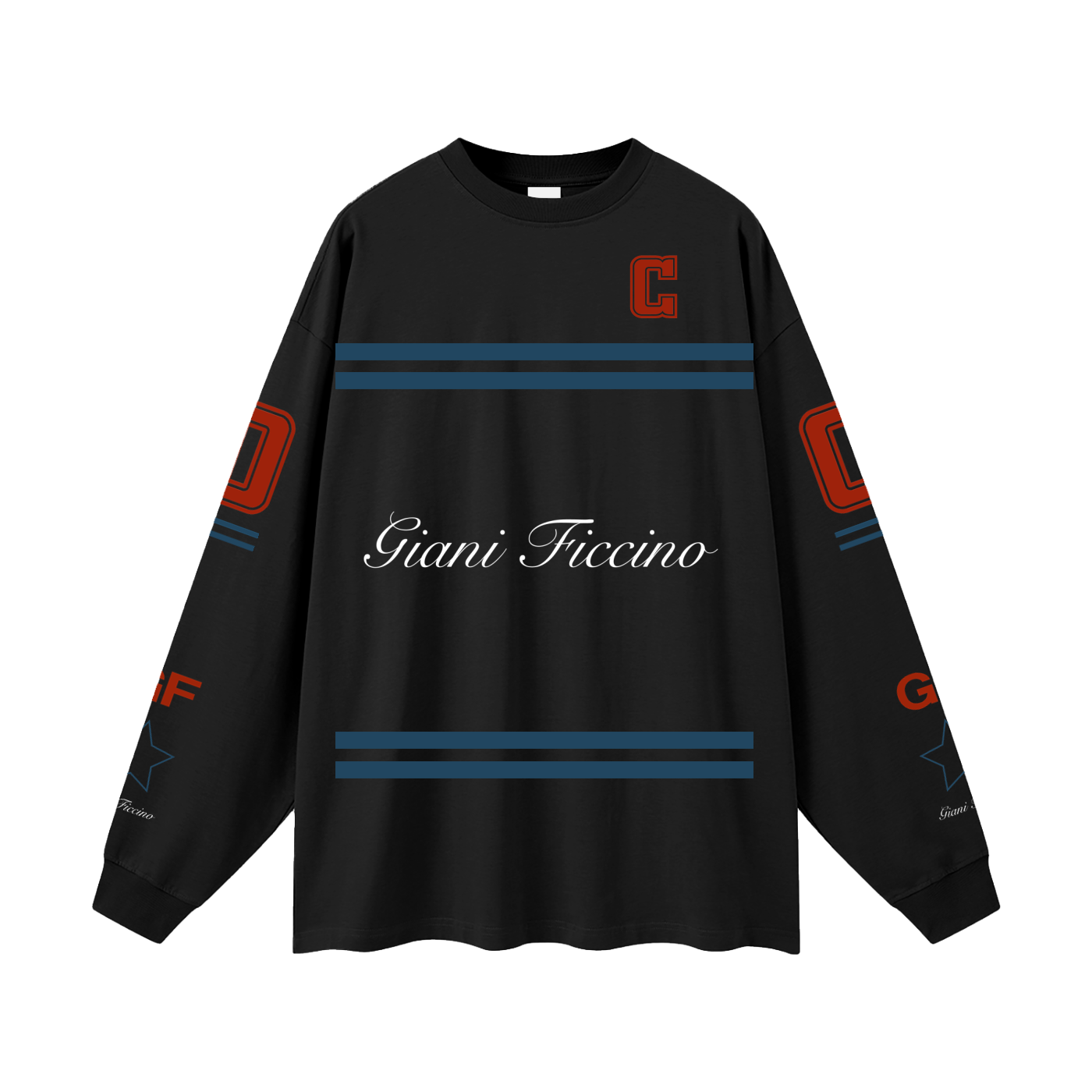 Oversized “Captain” Long Sleeve T-Shirt