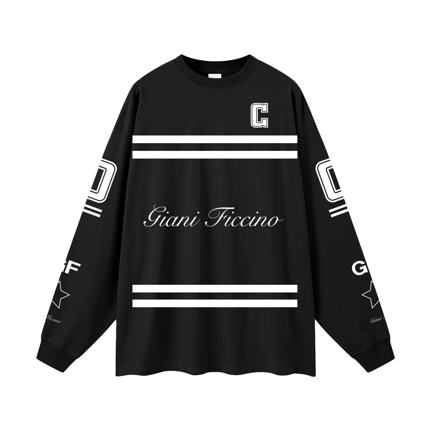 Oversized “Captain” Long Sleeve T-Shirt