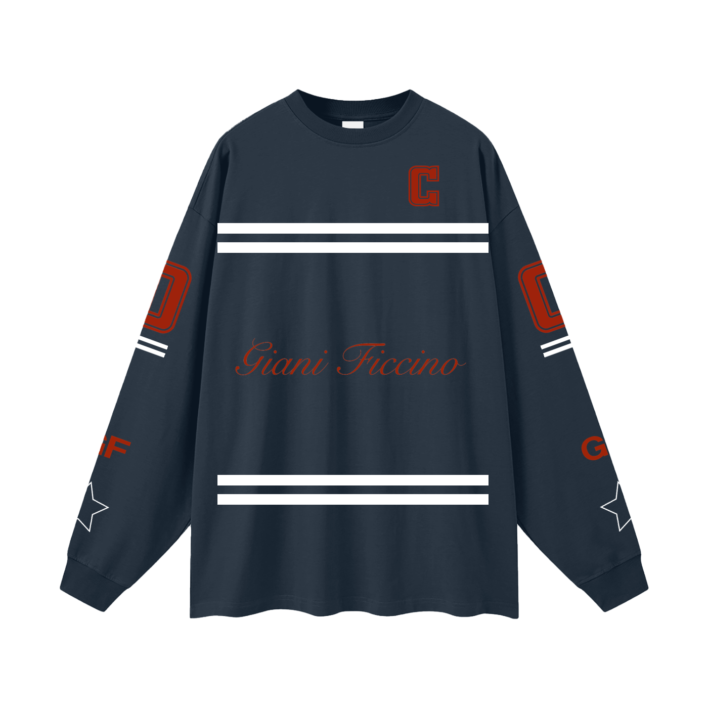 Oversized “Captain” Long Sleeve T-Shirt