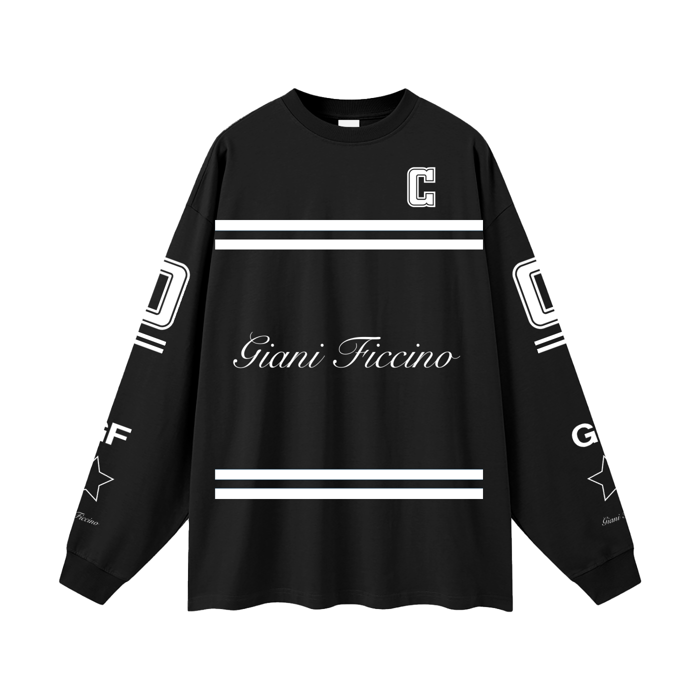 Oversized “Captain” Long Sleeve T-Shirt
