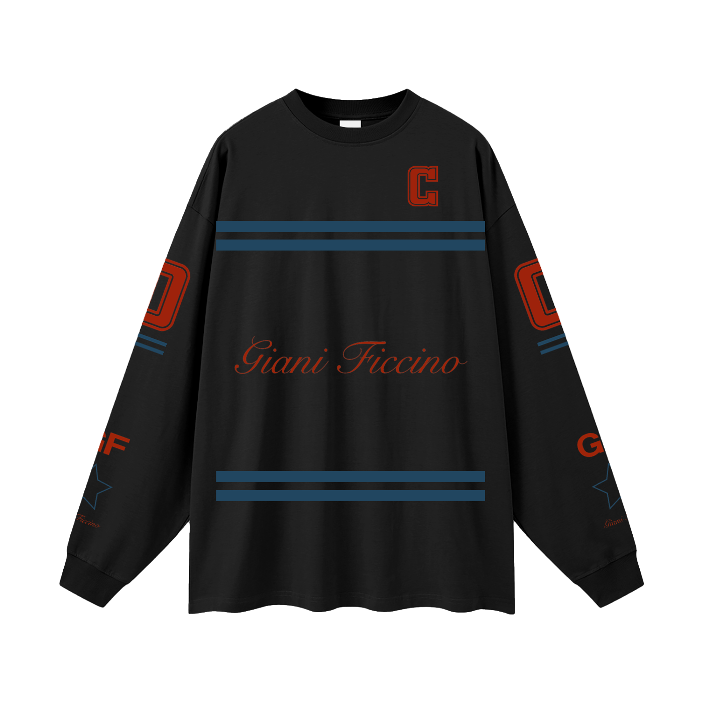 Oversized “Captain” Long Sleeve T-Shirt