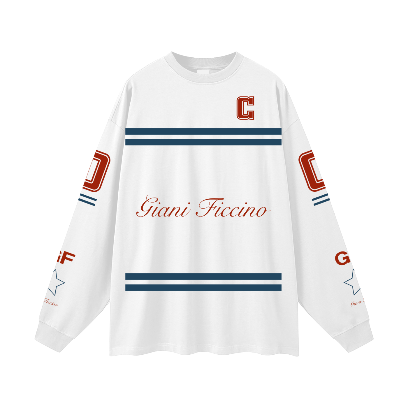 Oversized “Captain” Long Sleeve T-Shirt