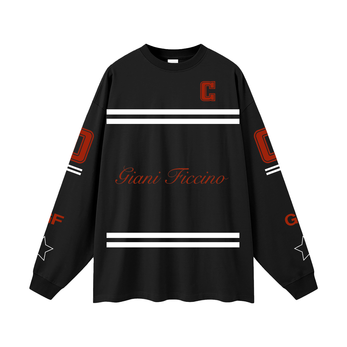 Oversized “Captain” Long Sleeve T-Shirt