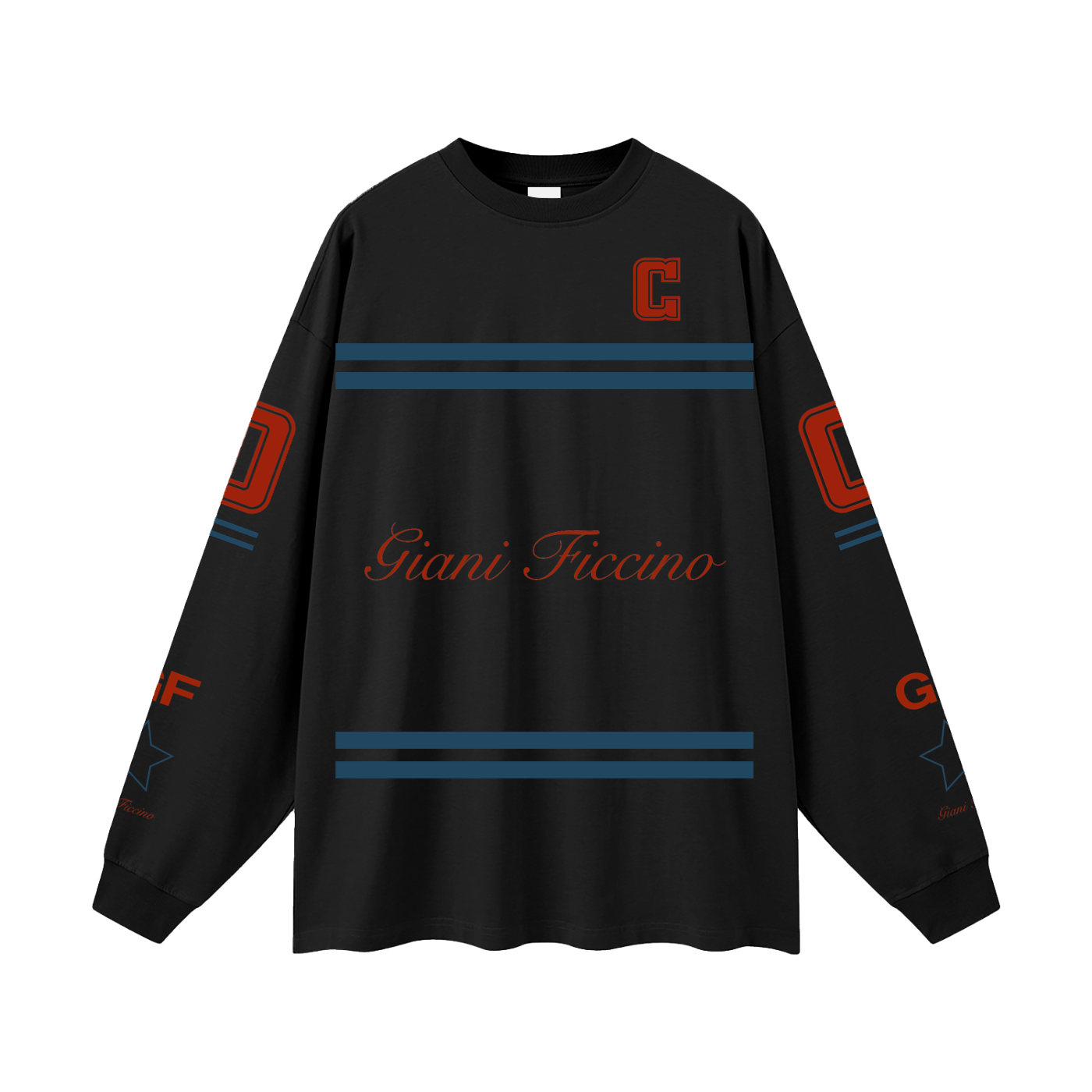 Oversized “Captain” Long Sleeve T-Shirt