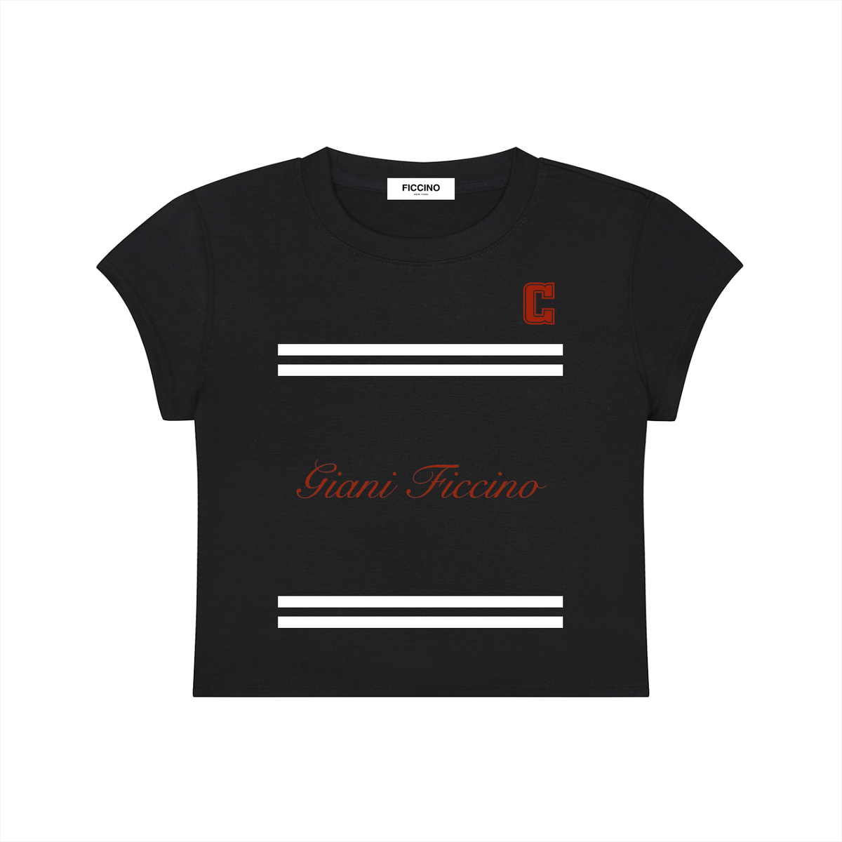 Women's Slim-Fit Cropped “Captain” T-Shirt