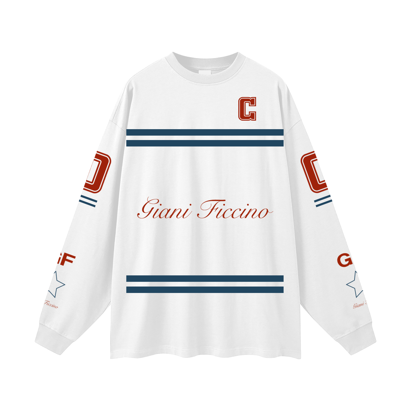 Oversized “Captain” Long Sleeve T-Shirt
