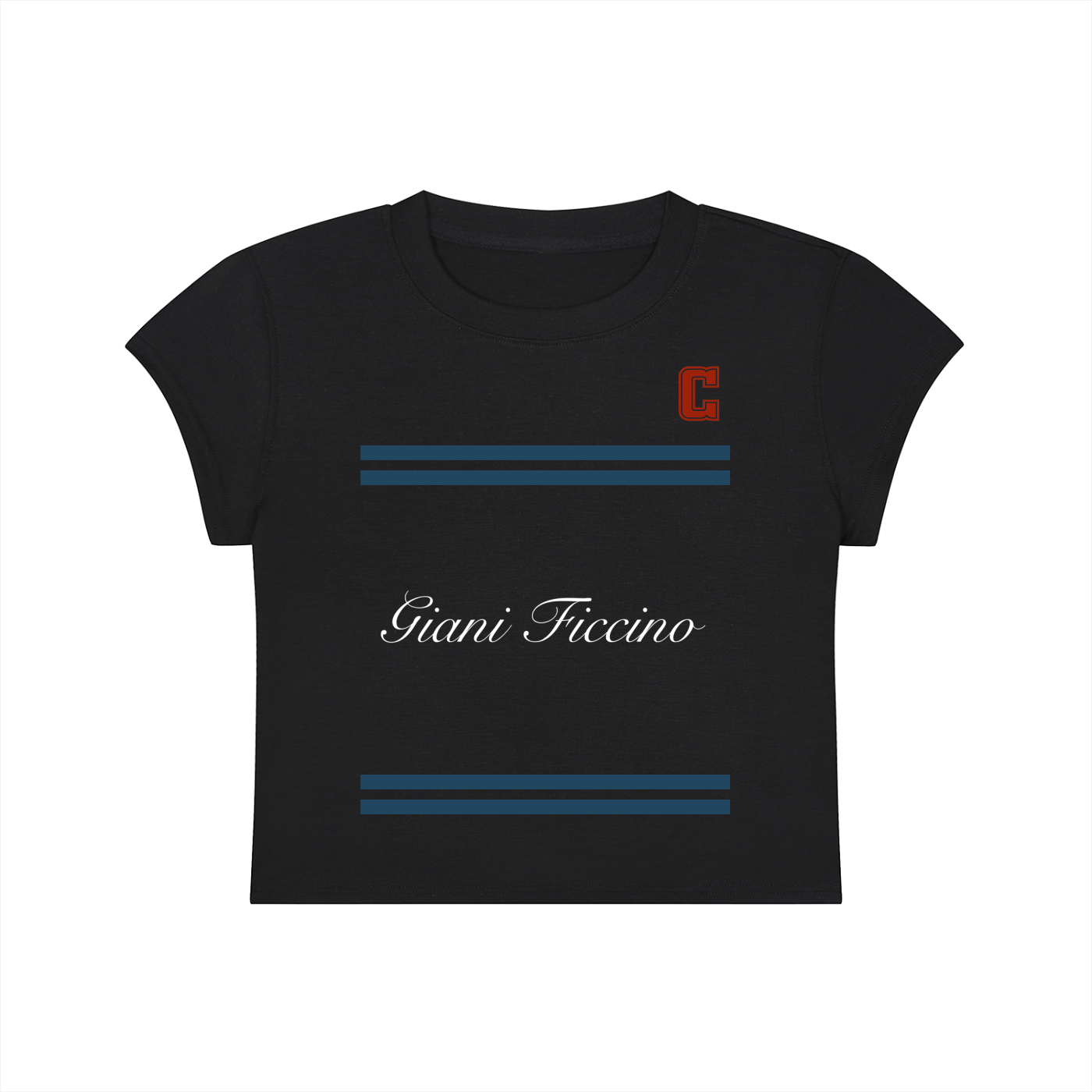 Women's Slim-Fit Cropped “Captain” T-Shirt