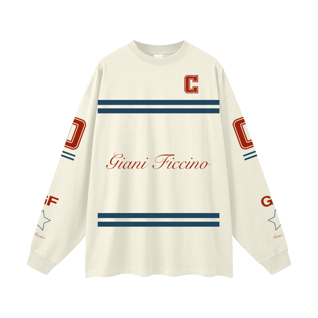 Oversized “Captain” Long Sleeve T-Shirt