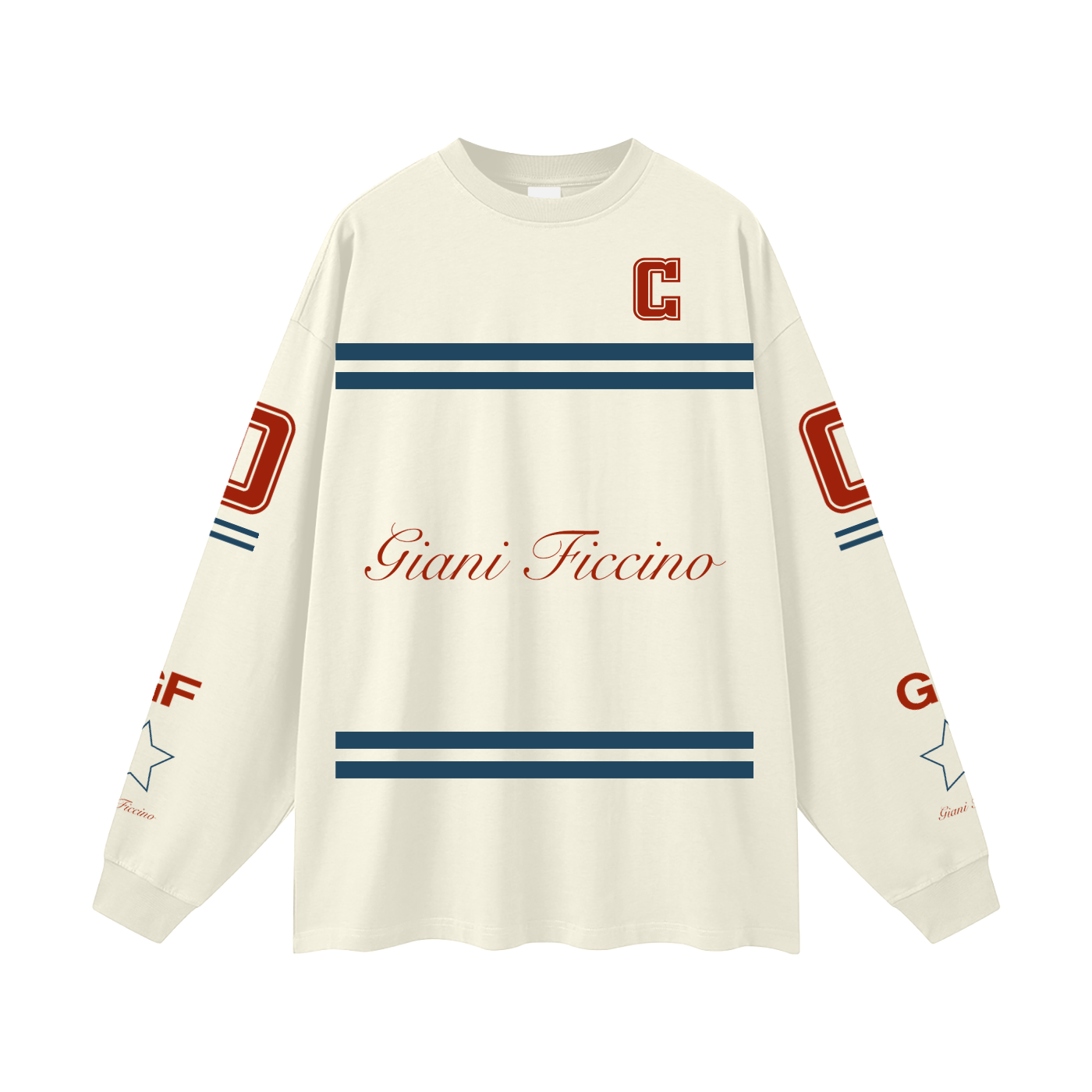 Oversized “Captain” Long Sleeve T-Shirt